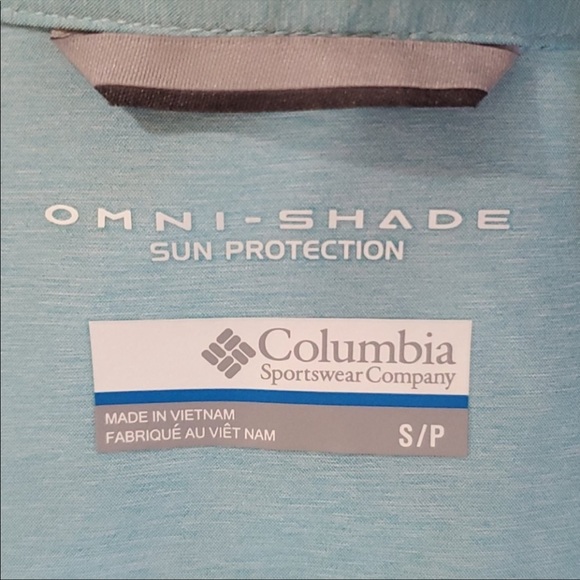 NWOT Light Blue Columbia Button Down Short Sleeve Shirt, Size S/P - Picture 6 of 6